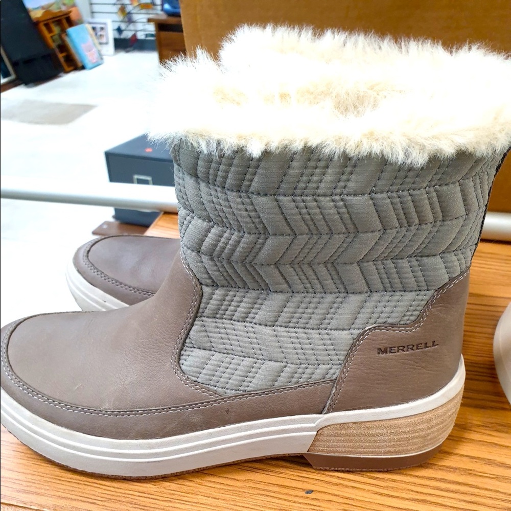 Grey Merrell boots size 8.5
